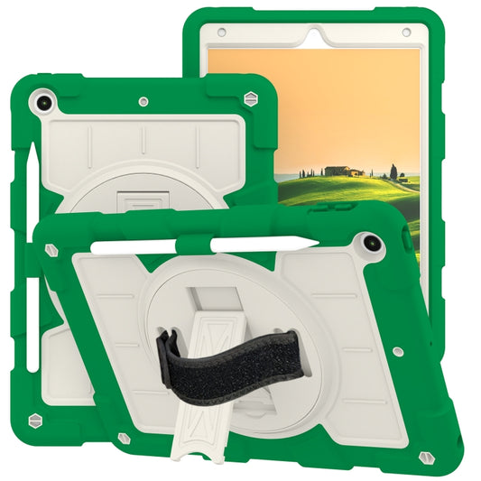 For iPad 10.2 2021 / 2020 / 2019 Silicone Hybrid PC Shockproof Tablet Case with Shoulder Strap(Classic Green) - iPad 10.2 Cases by buy2fix | Online Shopping UK | buy2fix