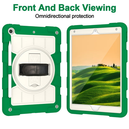 For iPad 10.2 2021 / 2020 / 2019 Silicone Hybrid PC Shockproof Tablet Case with Shoulder Strap(Classic Green) - iPad 10.2 Cases by buy2fix | Online Shopping UK | buy2fix