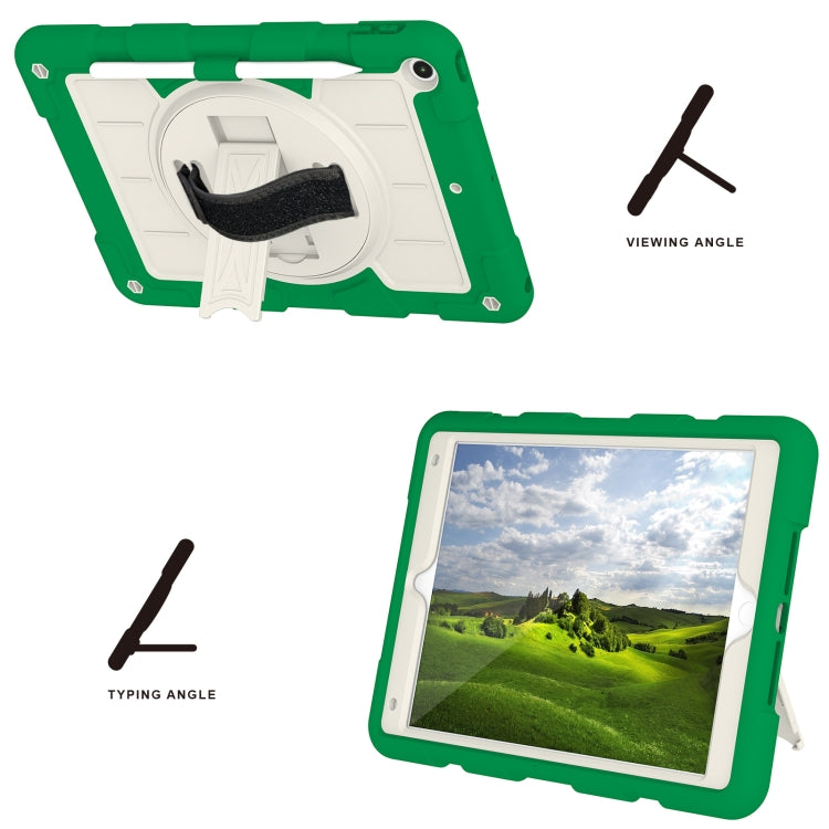 For iPad 10.2 2021 / 2020 / 2019 Silicone Hybrid PC Shockproof Tablet Case with Shoulder Strap(Classic Green) - iPad 10.2 Cases by buy2fix | Online Shopping UK | buy2fix