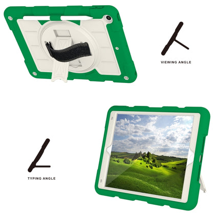 For iPad 10.2 2021 / 2020 / 2019 Silicone Hybrid PC Shockproof Tablet Case with Shoulder Strap(Classic Green) - iPad 10.2 Cases by buy2fix | Online Shopping UK | buy2fix