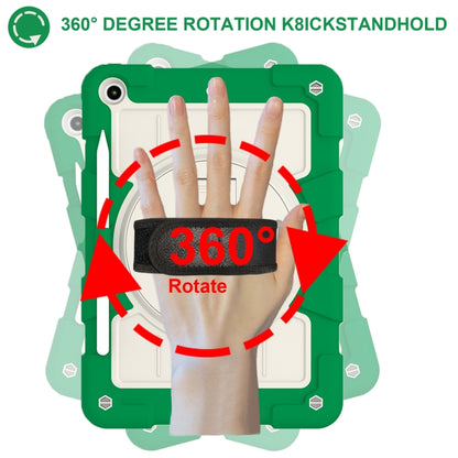 For iPad 10.2 2021 / 2020 / 2019 Silicone Hybrid PC Shockproof Tablet Case with Shoulder Strap(Classic Green) - iPad 10.2 Cases by buy2fix | Online Shopping UK | buy2fix