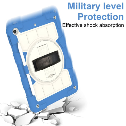 For iPad 10.2 2021 / 2020 / 2019 Silicone Hybrid PC Shockproof Tablet Case with Shoulder Strap(Azure Blue) - iPad 10.2 Cases by buy2fix | Online Shopping UK | buy2fix