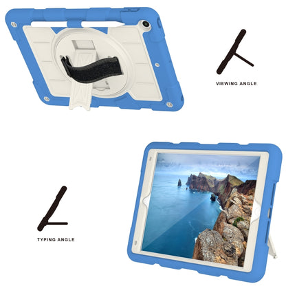 For iPad 10.2 2021 / 2020 / 2019 Silicone Hybrid PC Shockproof Tablet Case with Shoulder Strap(Azure Blue) - iPad 10.2 Cases by buy2fix | Online Shopping UK | buy2fix