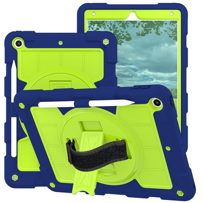For iPad 10.2 2021 / 2020 / 2019 Silicone Hybrid PC Shockproof Tablet Case with Shoulder Strap(Tibetan Turquoise) - iPad 10.2 Cases by buy2fix | Online Shopping UK | buy2fix