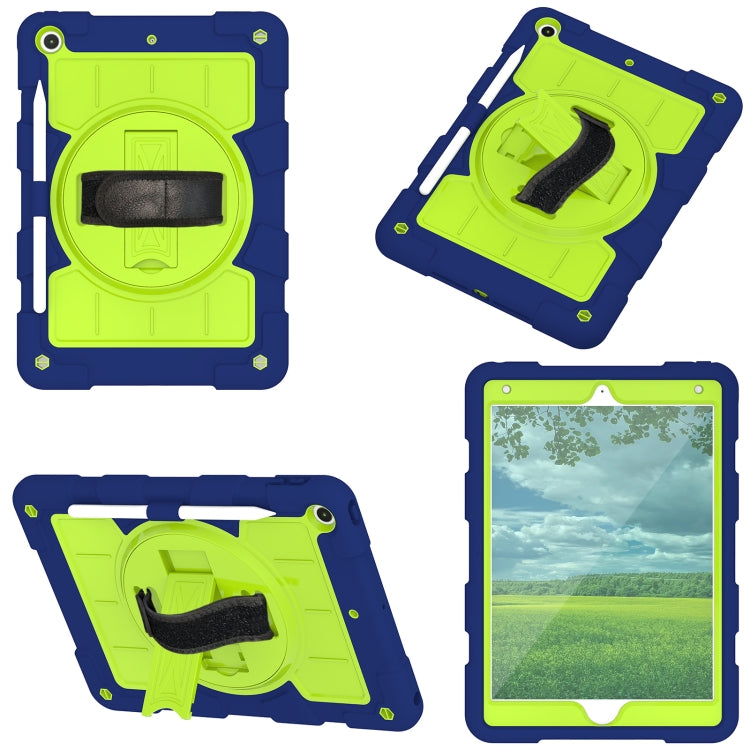 For iPad 10.2 2021 / 2020 / 2019 Silicone Hybrid PC Shockproof Tablet Case with Shoulder Strap(Tibetan Turquoise) - iPad 10.2 Cases by buy2fix | Online Shopping UK | buy2fix