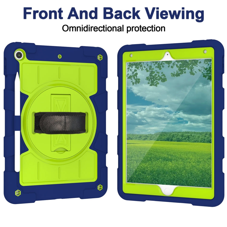 For iPad 10.2 2021 / 2020 / 2019 Silicone Hybrid PC Shockproof Tablet Case with Shoulder Strap(Tibetan Turquoise) - iPad 10.2 Cases by buy2fix | Online Shopping UK | buy2fix