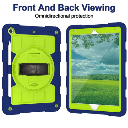 For iPad 10.2 2021 / 2020 / 2019 Silicone Hybrid PC Shockproof Tablet Case with Shoulder Strap(Tibetan Turquoise) - iPad 10.2 Cases by buy2fix | Online Shopping UK | buy2fix