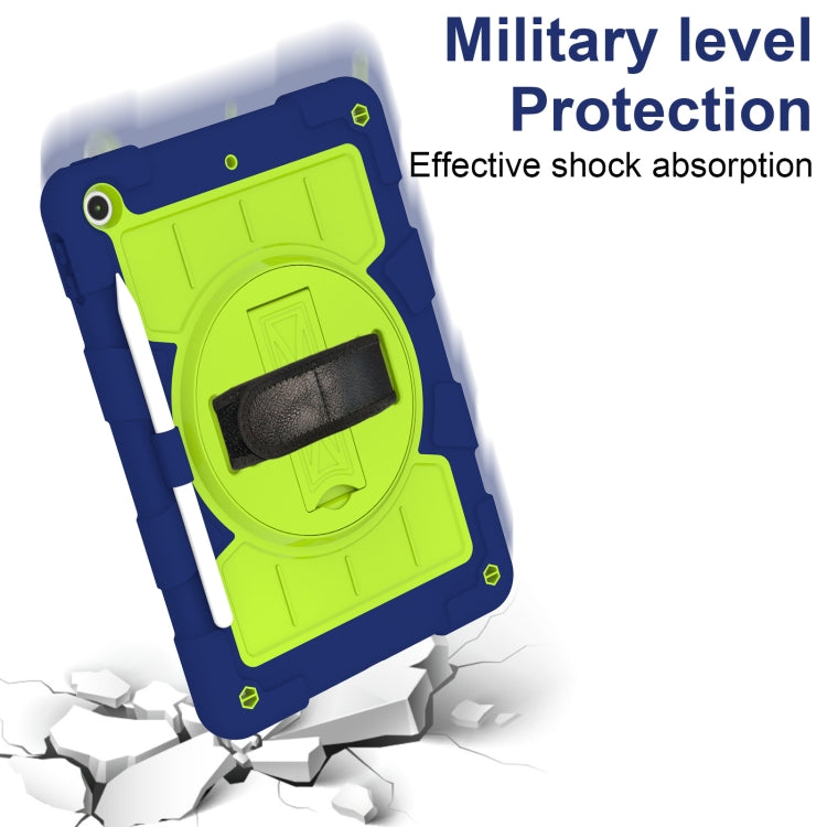 For iPad 10.2 2021 / 2020 / 2019 Silicone Hybrid PC Shockproof Tablet Case with Shoulder Strap(Tibetan Turquoise) - iPad 10.2 Cases by buy2fix | Online Shopping UK | buy2fix