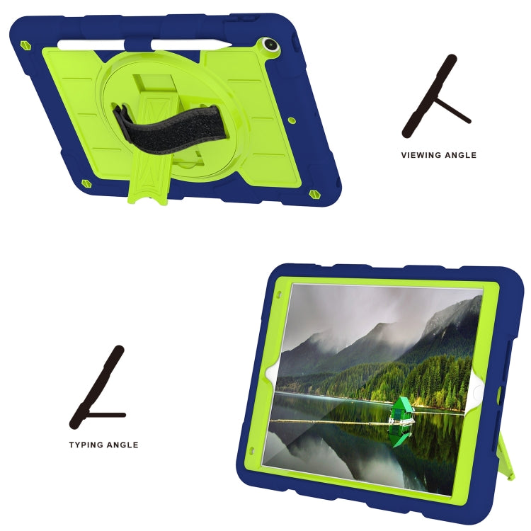For iPad 10.2 2021 / 2020 / 2019 Silicone Hybrid PC Shockproof Tablet Case with Shoulder Strap(Tibetan Turquoise) - iPad 10.2 Cases by buy2fix | Online Shopping UK | buy2fix