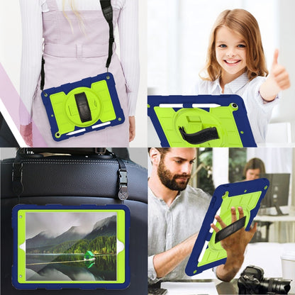 For iPad 10.2 2021 / 2020 / 2019 Silicone Hybrid PC Shockproof Tablet Case with Shoulder Strap(Tibetan Turquoise) - iPad 10.2 Cases by buy2fix | Online Shopping UK | buy2fix