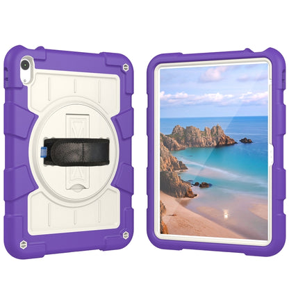 For iPad 2025 / 2022 Silicone Hybrid PC Shockproof Tablet Case with Shoulder Strap(Catharanthus Roseus) - iPad 2025 / 2022 Cases by buy2fix | Online Shopping UK | buy2fix