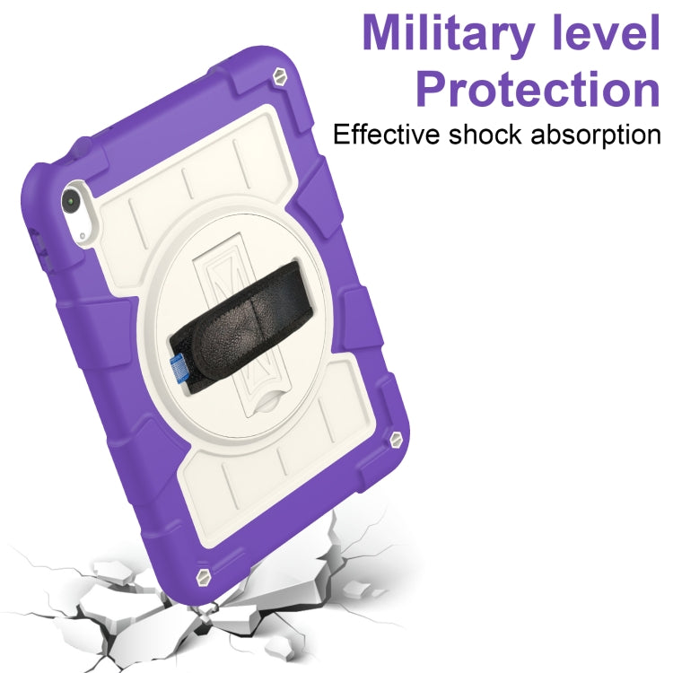 For iPad 2025 / 2022 Silicone Hybrid PC Shockproof Tablet Case with Shoulder Strap(Catharanthus Roseus) - iPad 2025 / 2022 Cases by buy2fix | Online Shopping UK | buy2fix