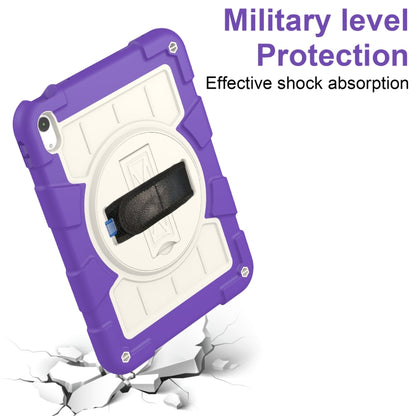 For iPad 2025 / 2022 Silicone Hybrid PC Shockproof Tablet Case with Shoulder Strap(Catharanthus Roseus) - iPad 2025 / 2022 Cases by buy2fix | Online Shopping UK | buy2fix