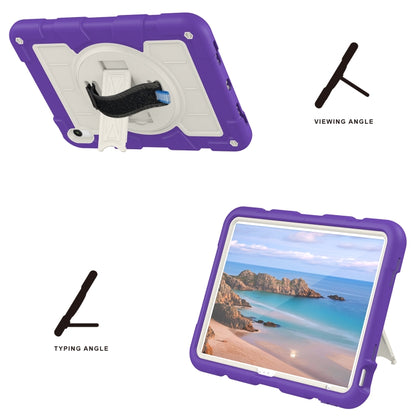 For iPad 2025 / 2022 Silicone Hybrid PC Shockproof Tablet Case with Shoulder Strap(Catharanthus Roseus) - iPad 2025 / 2022 Cases by buy2fix | Online Shopping UK | buy2fix