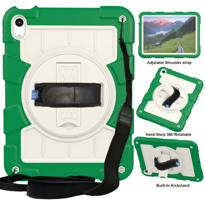 For iPad 2025 / 2022 Silicone Hybrid PC Shockproof Tablet Case with Shoulder Strap(Classic Green) - iPad 2025 / 2022 Cases by buy2fix | Online Shopping UK | buy2fix
