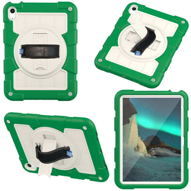 For iPad 2025 / 2022 Silicone Hybrid PC Shockproof Tablet Case with Shoulder Strap(Classic Green) - iPad 2025 / 2022 Cases by buy2fix | Online Shopping UK | buy2fix