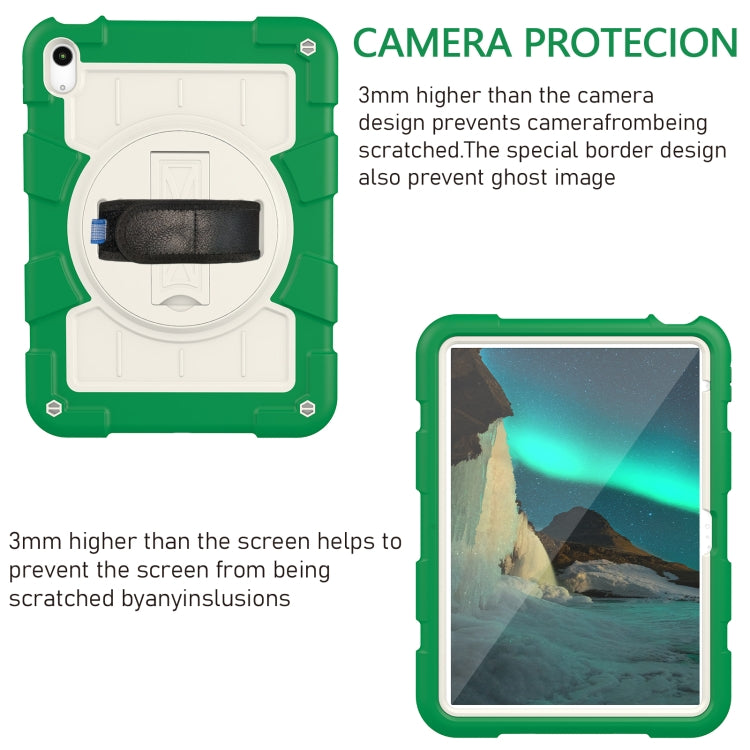 For iPad 2025 / 2022 Silicone Hybrid PC Shockproof Tablet Case with Shoulder Strap(Classic Green) - iPad 2025 / 2022 Cases by buy2fix | Online Shopping UK | buy2fix
