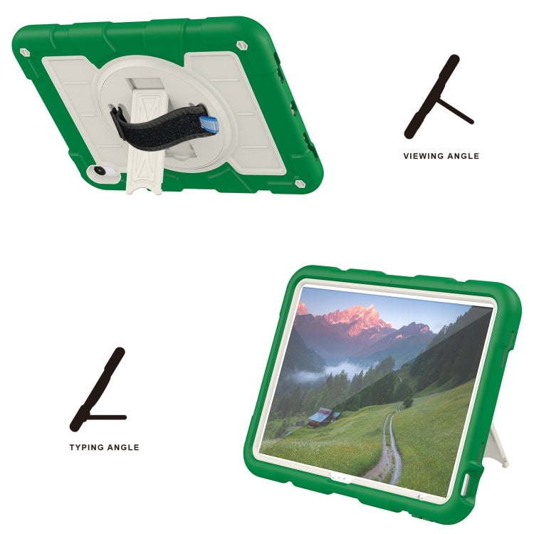 For iPad 2025 / 2022 Silicone Hybrid PC Shockproof Tablet Case with Shoulder Strap(Classic Green) - iPad 2025 / 2022 Cases by buy2fix | Online Shopping UK | buy2fix