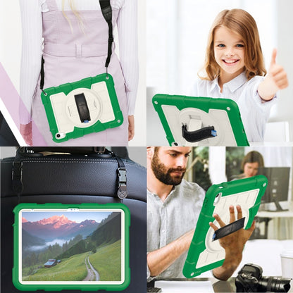 For iPad 2025 / 2022 Silicone Hybrid PC Shockproof Tablet Case with Shoulder Strap(Classic Green) - iPad 2025 / 2022 Cases by buy2fix | Online Shopping UK | buy2fix
