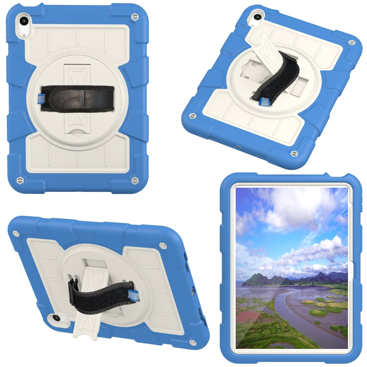 For iPad 2025 / 2022 Silicone Hybrid PC Shockproof Tablet Case with Shoulder Strap(Azure Blue) - iPad 2025 / 2022 Cases by buy2fix | Online Shopping UK | buy2fix