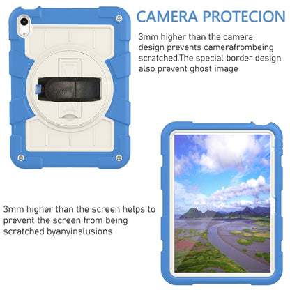 For iPad 2025 / 2022 Silicone Hybrid PC Shockproof Tablet Case with Shoulder Strap(Azure Blue) - iPad 2025 / 2022 Cases by buy2fix | Online Shopping UK | buy2fix