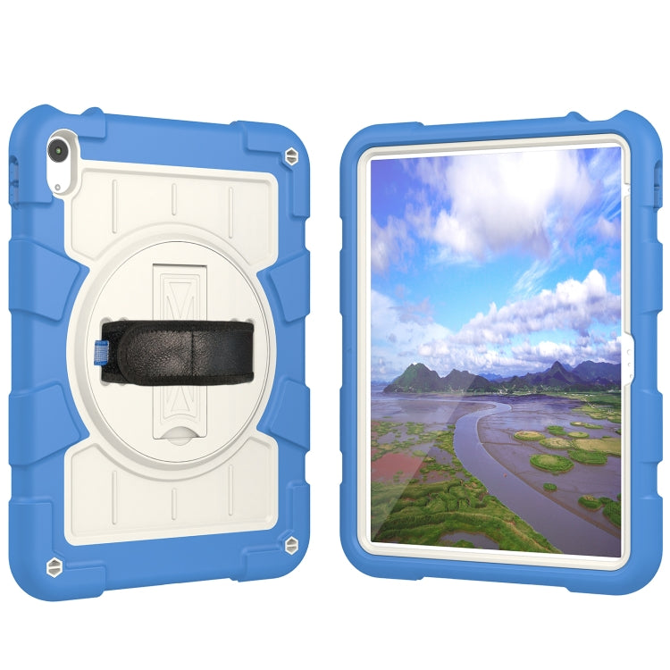 For iPad 2025 / 2022 Silicone Hybrid PC Shockproof Tablet Case with Shoulder Strap(Azure Blue) - iPad 2025 / 2022 Cases by buy2fix | Online Shopping UK | buy2fix