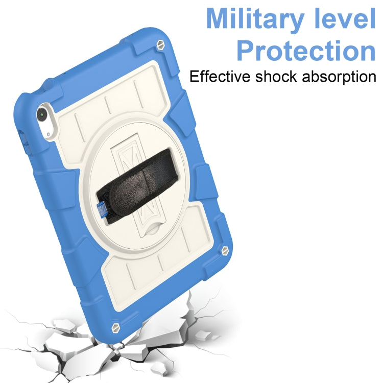 For iPad 2025 / 2022 Silicone Hybrid PC Shockproof Tablet Case with Shoulder Strap(Azure Blue) - iPad 2025 / 2022 Cases by buy2fix | Online Shopping UK | buy2fix