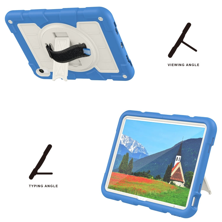 For iPad 2025 / 2022 Silicone Hybrid PC Shockproof Tablet Case with Shoulder Strap(Azure Blue) - iPad 2025 / 2022 Cases by buy2fix | Online Shopping UK | buy2fix