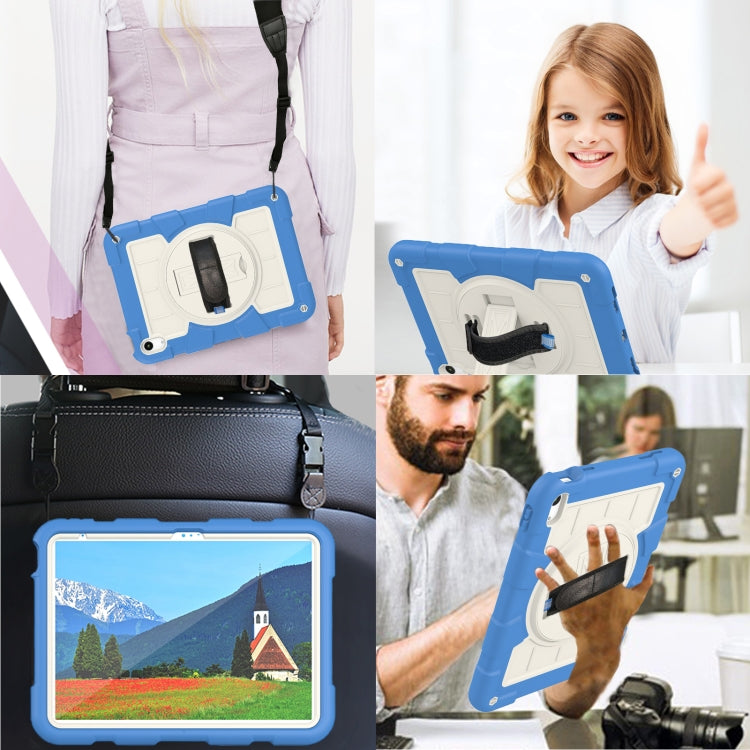 For iPad 2025 / 2022 Silicone Hybrid PC Shockproof Tablet Case with Shoulder Strap(Azure Blue) - iPad 2025 / 2022 Cases by buy2fix | Online Shopping UK | buy2fix