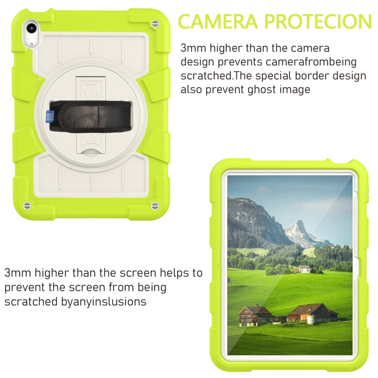 For iPad 2025 / 2022 Silicone Hybrid PC Shockproof Tablet Case with Shoulder Strap(Love Birds Green) - iPad 2025 / 2022 Cases by buy2fix | Online Shopping UK | buy2fix