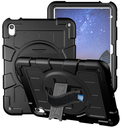 For iPad 2025 / 2022 Silicone Hybrid PC Shockproof Tablet Case with Shoulder Strap(Black) - iPad 2025 / 2022 Cases by buy2fix | Online Shopping UK | buy2fix