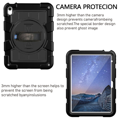For iPad 2025 / 2022 Silicone Hybrid PC Shockproof Tablet Case with Shoulder Strap(Black) - iPad 2025 / 2022 Cases by buy2fix | Online Shopping UK | buy2fix