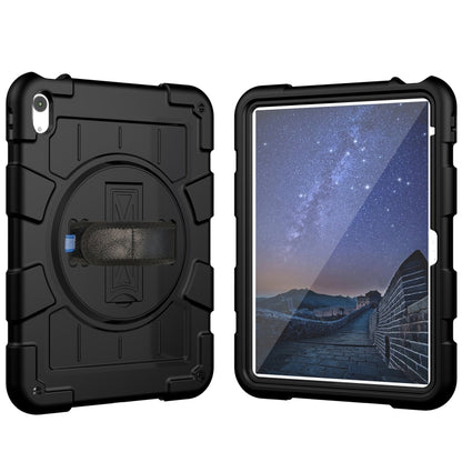 For iPad 2025 / 2022 Silicone Hybrid PC Shockproof Tablet Case with Shoulder Strap(Black) - iPad 2025 / 2022 Cases by buy2fix | Online Shopping UK | buy2fix