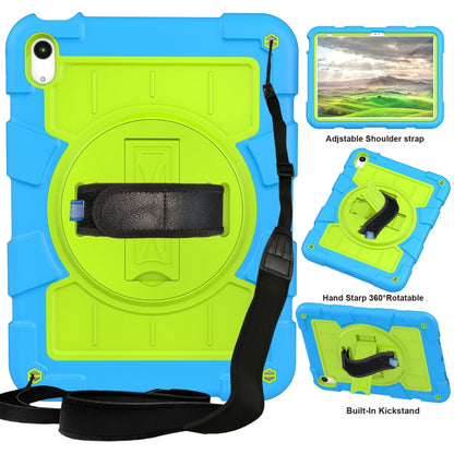 For iPad 2025 / 2022 Silicone Hybrid PC Shockproof Tablet Case with Shoulder Strap(Bluish-Green) - iPad 2025 / 2022 Cases by buy2fix | Online Shopping UK | buy2fix