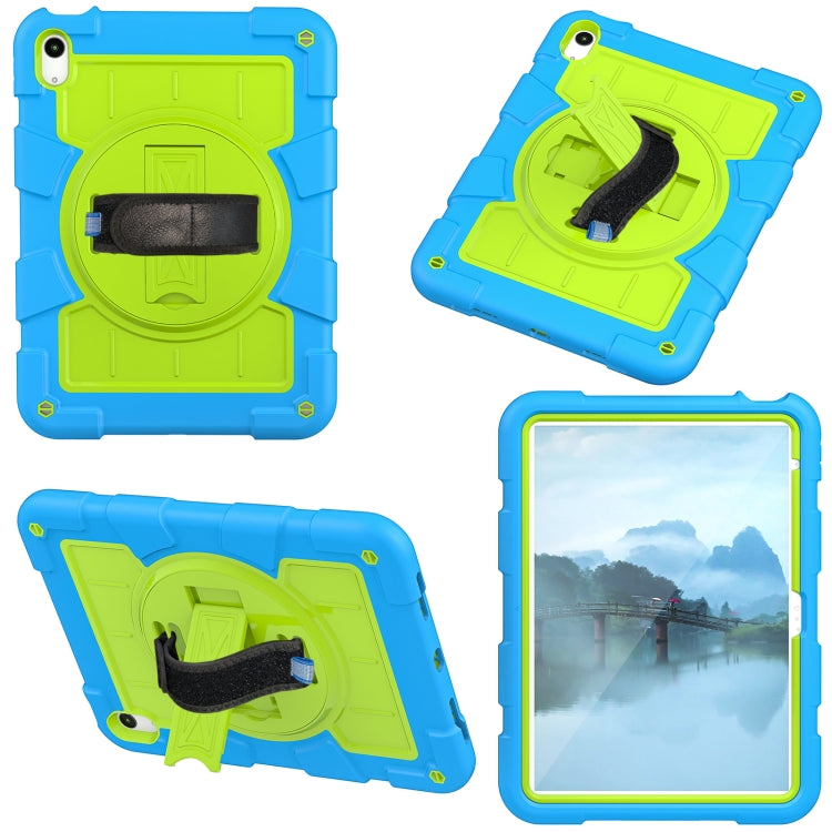 For iPad 2025 / 2022 Silicone Hybrid PC Shockproof Tablet Case with Shoulder Strap(Bluish-Green) - iPad 2025 / 2022 Cases by buy2fix | Online Shopping UK | buy2fix