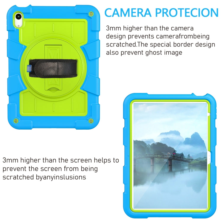For iPad 2025 / 2022 Silicone Hybrid PC Shockproof Tablet Case with Shoulder Strap(Bluish-Green) - iPad 2025 / 2022 Cases by buy2fix | Online Shopping UK | buy2fix