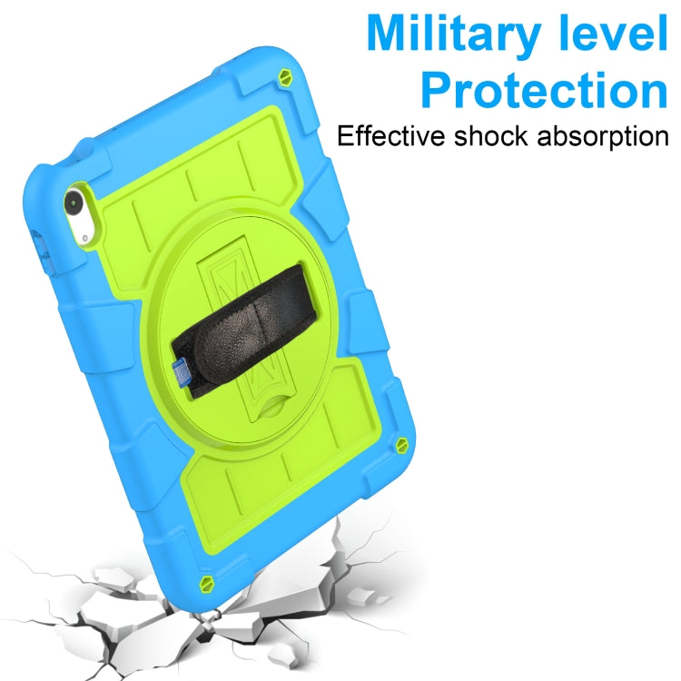 For iPad 2025 / 2022 Silicone Hybrid PC Shockproof Tablet Case with Shoulder Strap(Bluish-Green) - iPad 2025 / 2022 Cases by buy2fix | Online Shopping UK | buy2fix
