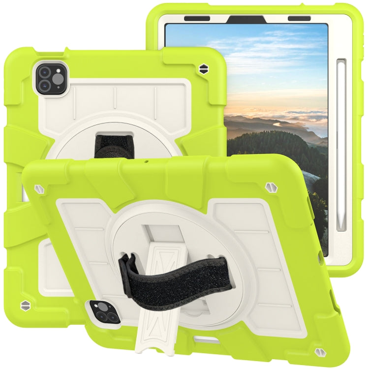For iPad Pro 11 2018 / 2020 Silicone Hybrid PC Shockproof Tablet Case with Shoulder Strap(Love Birds Green) - iPad Pro 11 (2020) Cases by buy2fix | Online Shopping UK | buy2fix