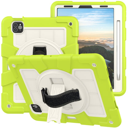 For iPad Pro 11 2018 / 2020 Silicone Hybrid PC Shockproof Tablet Case with Shoulder Strap(Love Birds Green) - iPad Pro 11 (2020) Cases by buy2fix | Online Shopping UK | buy2fix