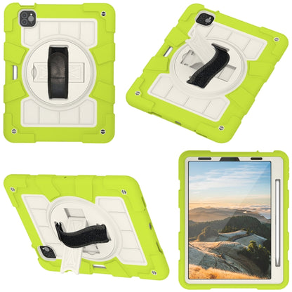 For iPad Pro 11 2018 / 2020 Silicone Hybrid PC Shockproof Tablet Case with Shoulder Strap(Love Birds Green) - iPad Pro 11 (2020) Cases by buy2fix | Online Shopping UK | buy2fix