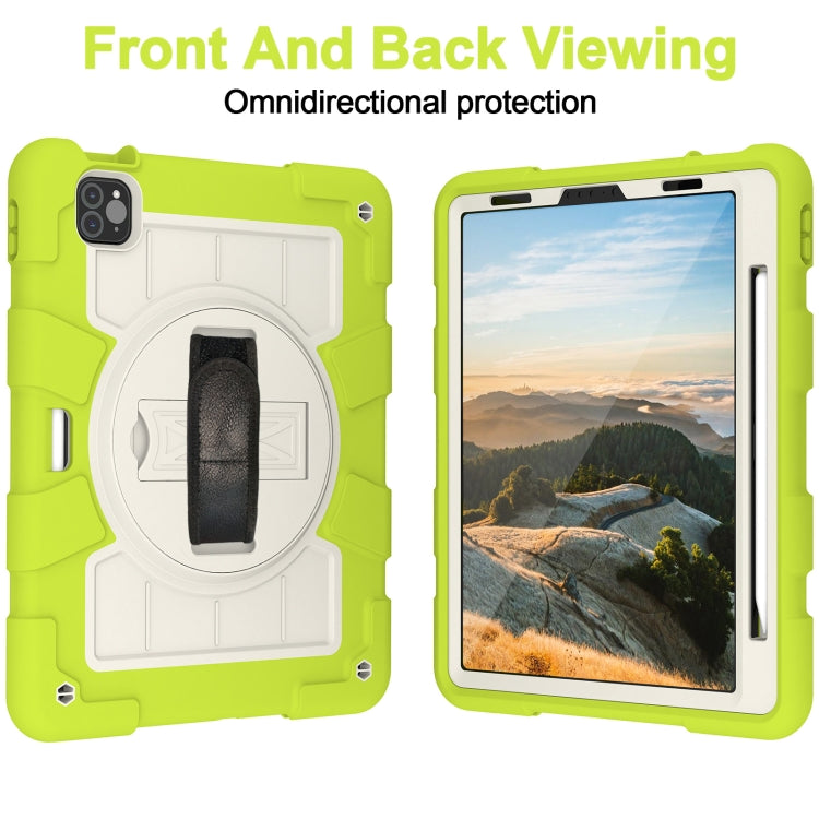 For iPad Pro 11 2018 / 2020 Silicone Hybrid PC Shockproof Tablet Case with Shoulder Strap(Love Birds Green) - iPad Pro 11 (2020) Cases by buy2fix | Online Shopping UK | buy2fix