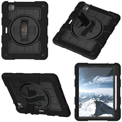 For iPad Pro 11 2018 / 2020 Silicone Hybrid PC Shockproof Tablet Case with Shoulder Strap(Black) - iPad Pro 11 (2020) Cases by buy2fix | Online Shopping UK | buy2fix
