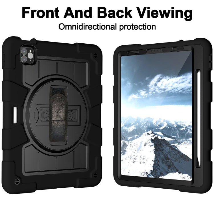 For iPad Pro 11 2018 / 2020 Silicone Hybrid PC Shockproof Tablet Case with Shoulder Strap(Black) - iPad Pro 11 (2020) Cases by buy2fix | Online Shopping UK | buy2fix