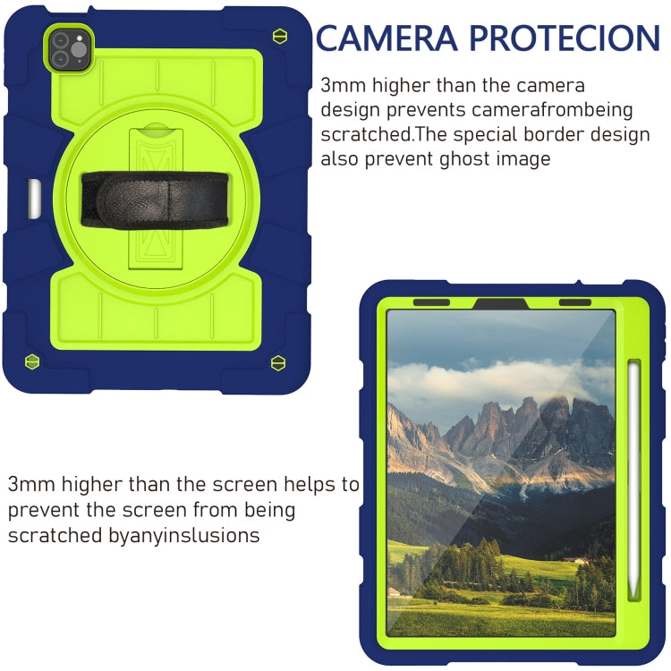 For iPad Pro 11 2018 / 2020 Silicone Hybrid PC Shockproof Tablet Case with Shoulder Strap(Tibetan Turquoise) - iPad Pro 11 (2020) Cases by buy2fix | Online Shopping UK | buy2fix