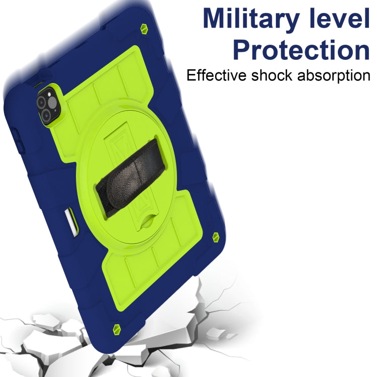 For iPad Pro 11 2018 / 2020 Silicone Hybrid PC Shockproof Tablet Case with Shoulder Strap(Tibetan Turquoise) - iPad Pro 11 (2020) Cases by buy2fix | Online Shopping UK | buy2fix