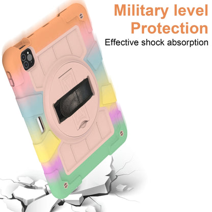 For iPad Pro 11 2018 / 2020 Silicone Hybrid PC Shockproof Tablet Case with Shoulder Strap(Colorful Gold) - iPad Pro 11 (2020) Cases by buy2fix | Online Shopping UK | buy2fix