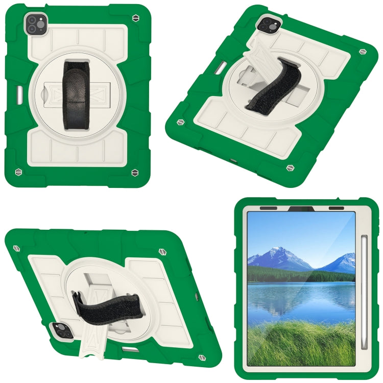 For iPad Air 2020 / 2022 10.9 Silicone Hybrid PC Shockproof Tablet Case with Shoulder Strap(Classic Green) - iPad Air (2022) / (2020) 10.9 Cases by buy2fix | Online Shopping UK | buy2fix