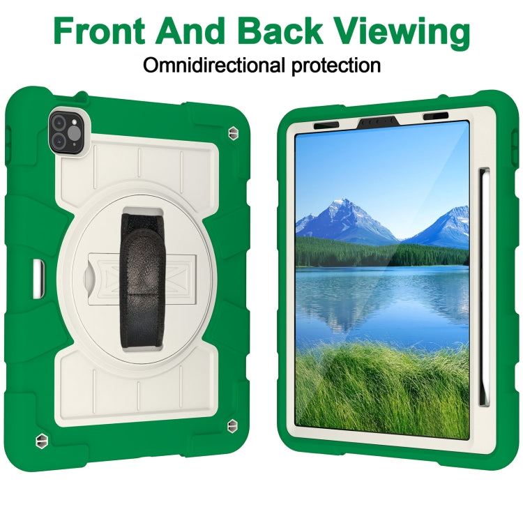 For iPad Air 2020 / 2022 10.9 Silicone Hybrid PC Shockproof Tablet Case with Shoulder Strap(Classic Green) - iPad Air (2022) / (2020) 10.9 Cases by buy2fix | Online Shopping UK | buy2fix