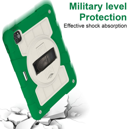 For iPad Air 2020 / 2022 10.9 Silicone Hybrid PC Shockproof Tablet Case with Shoulder Strap(Classic Green) - iPad Air (2022) / (2020) 10.9 Cases by buy2fix | Online Shopping UK | buy2fix