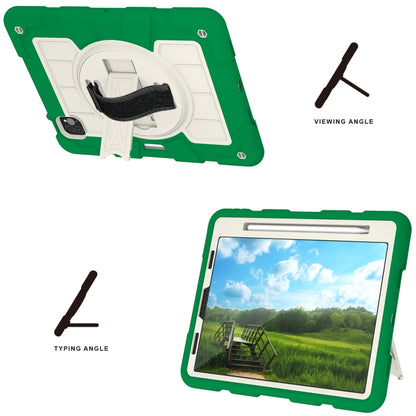 For iPad Air 2020 / 2022 10.9 Silicone Hybrid PC Shockproof Tablet Case with Shoulder Strap(Classic Green) - iPad Air (2022) / (2020) 10.9 Cases by buy2fix | Online Shopping UK | buy2fix